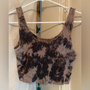 Garage Tie-Dye Cropped Ribbed Tank Top size P/S
